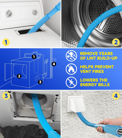 Nuverela DeepReach™ Dryer Vent Cleaning Kit